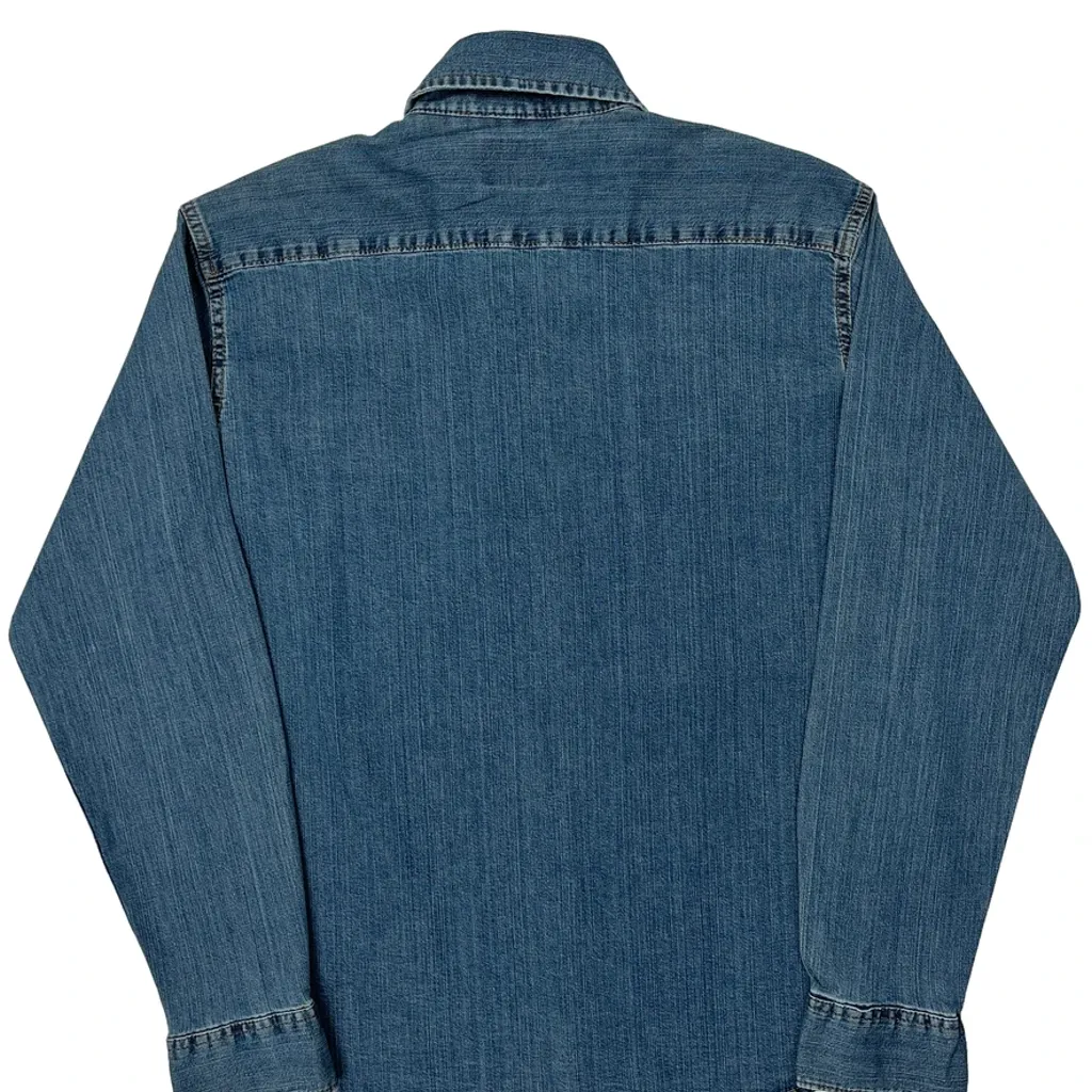 Wrangler Denim Shirt - Large Blue Cotton - Image 6