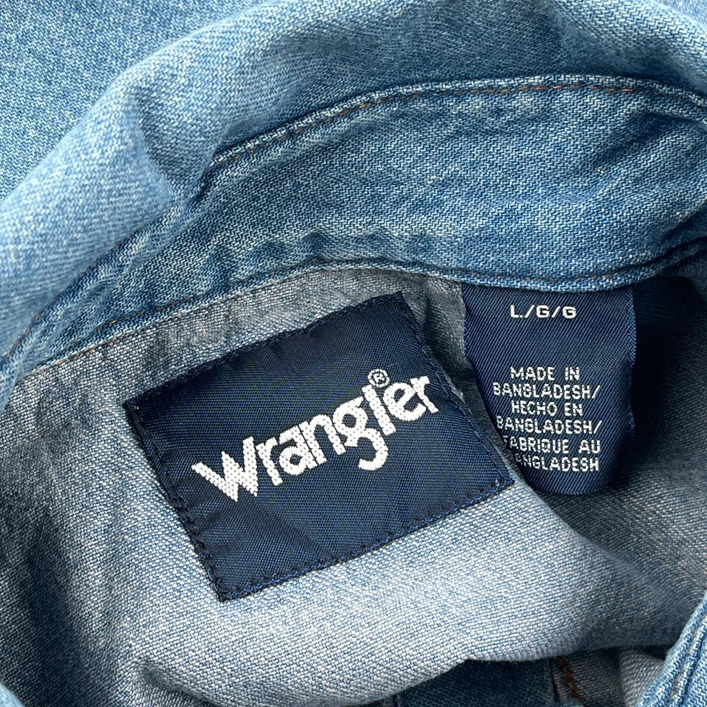 Wrangler Denim Shirt - Large Blue Denim - Image 3
