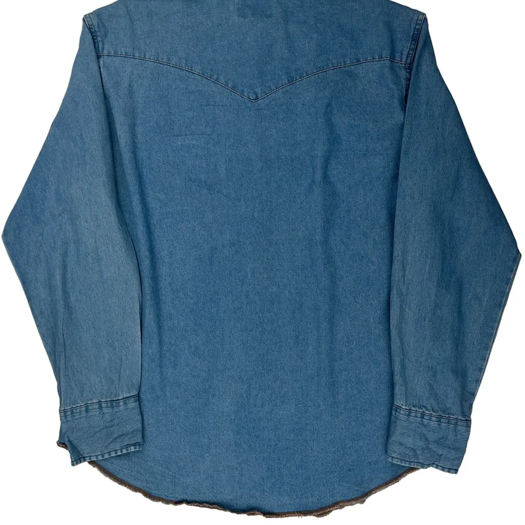 Wrangler Denim Shirt - Large Blue Denim - Image 7