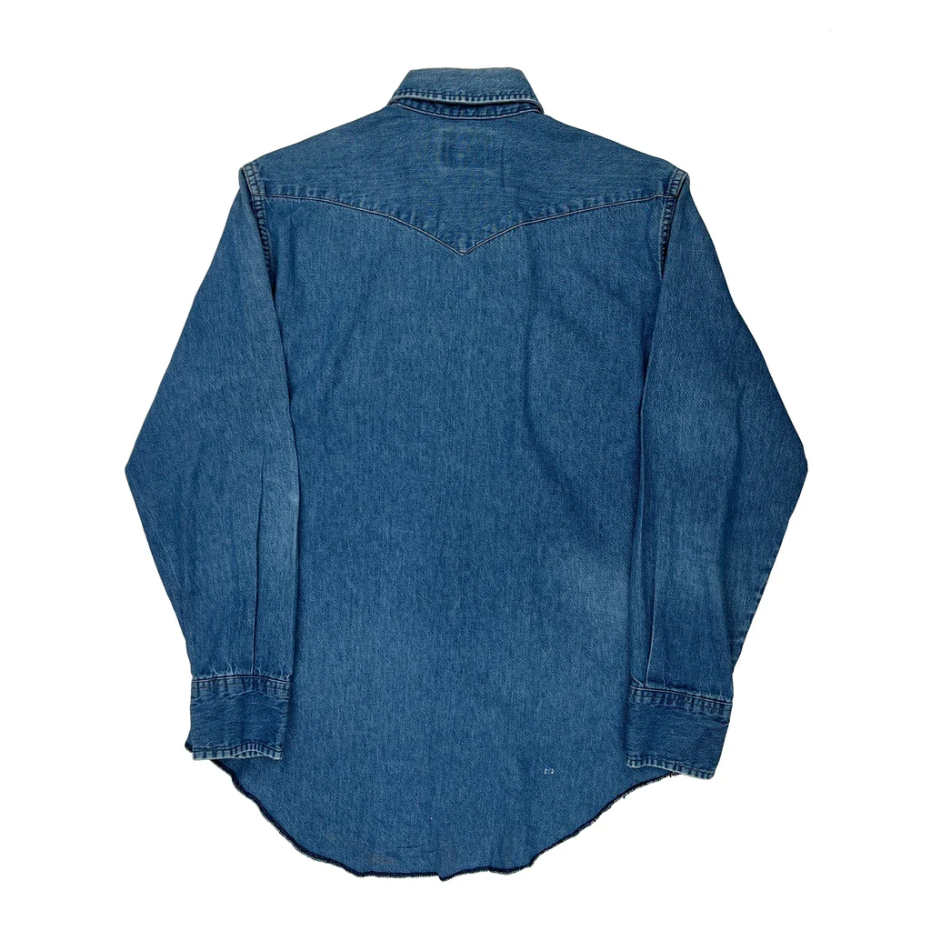 Wrangler Denim Shirt - Large Blue Denim - Image 2