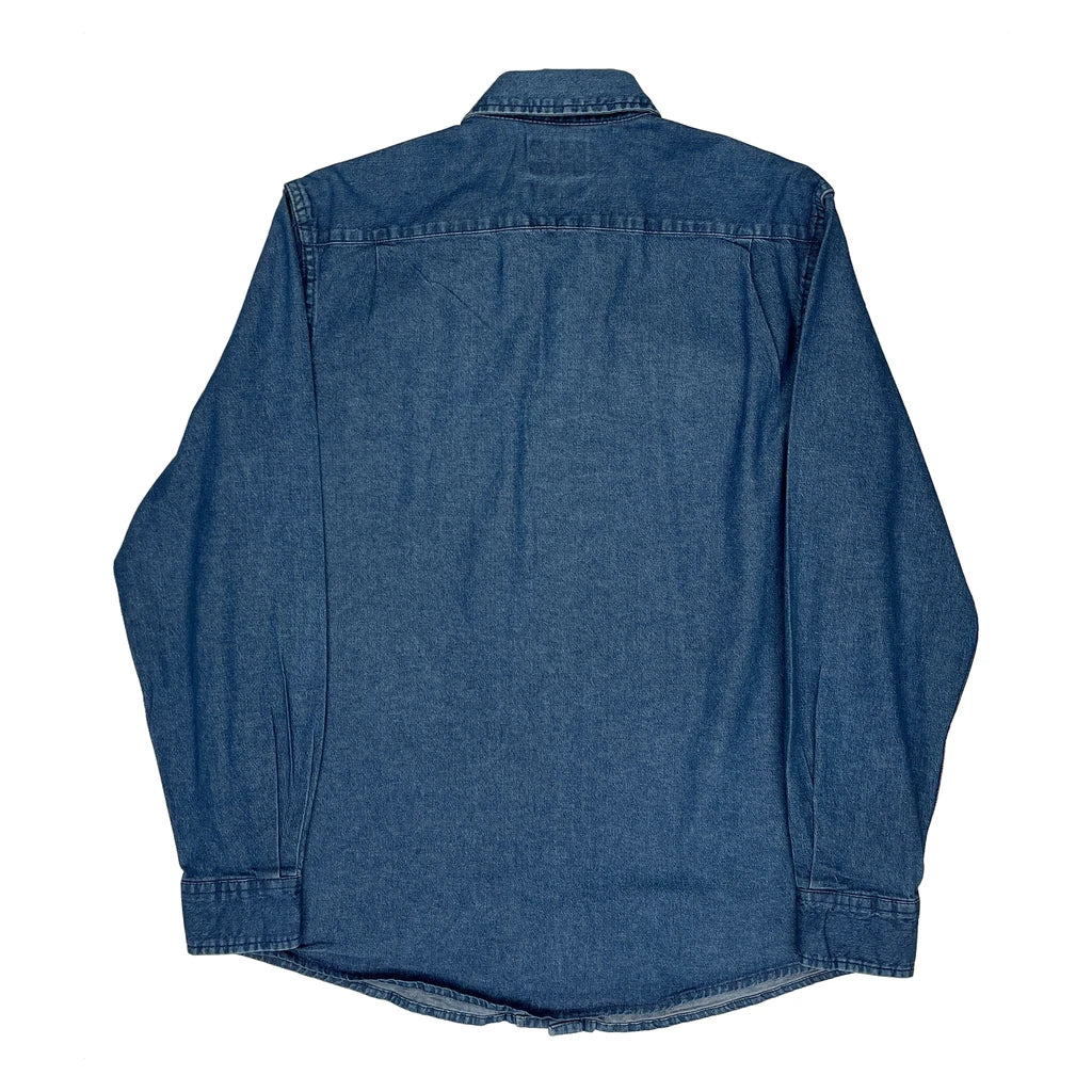 Wrangler Denim Shirt - Medium Blue Cotton - Image 2