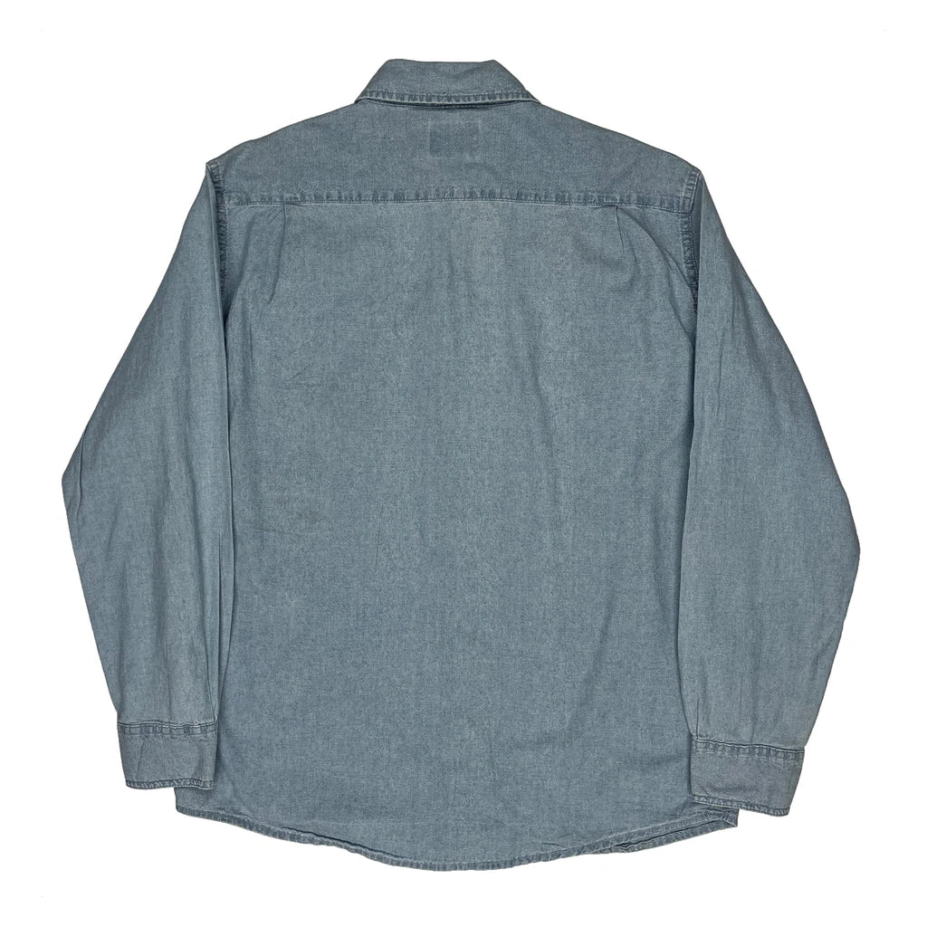 Wrangler Denim Shirt - Medium Blue Cotton - Image 2