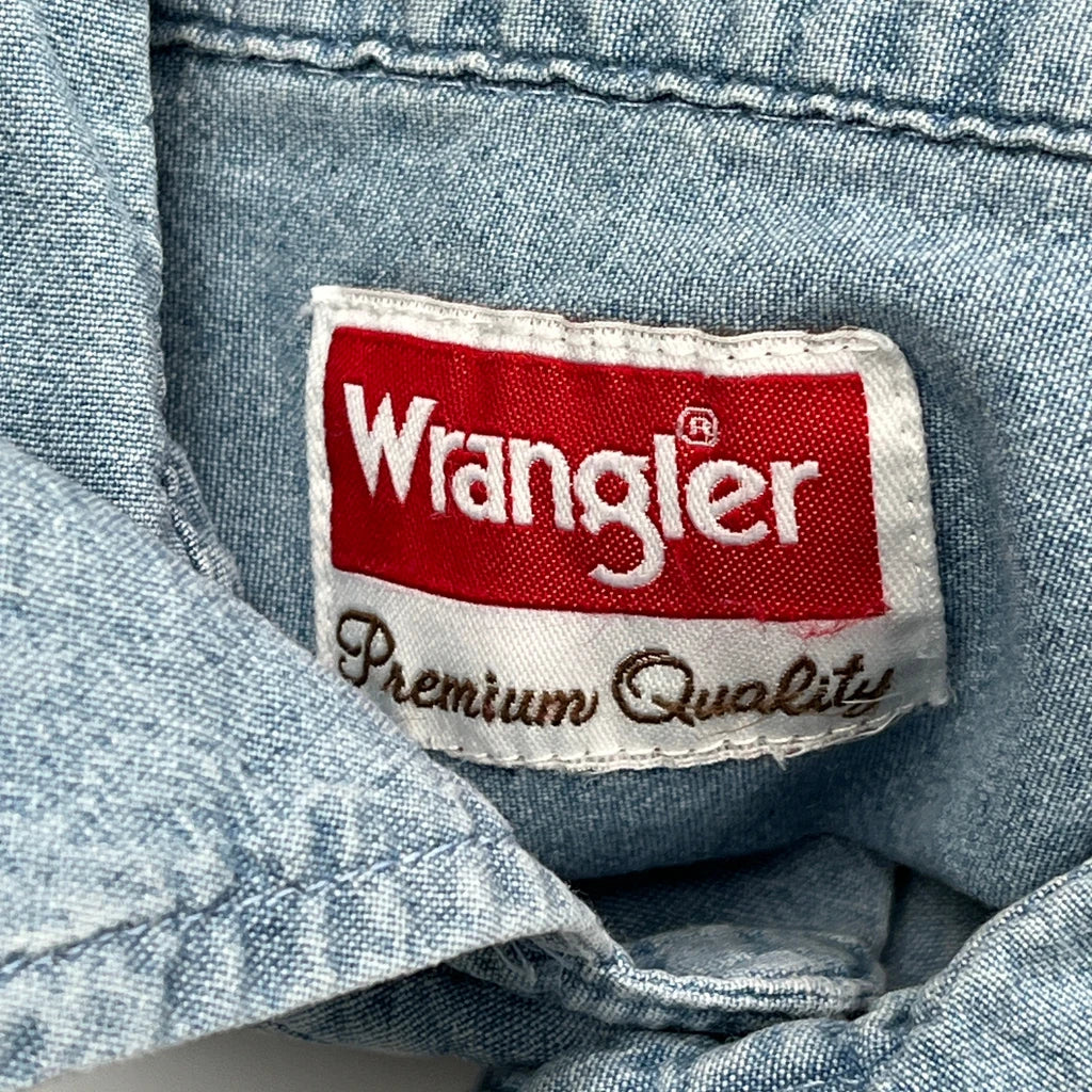 Wrangler Denim Shirt - Medium Blue Cotton - Image 4