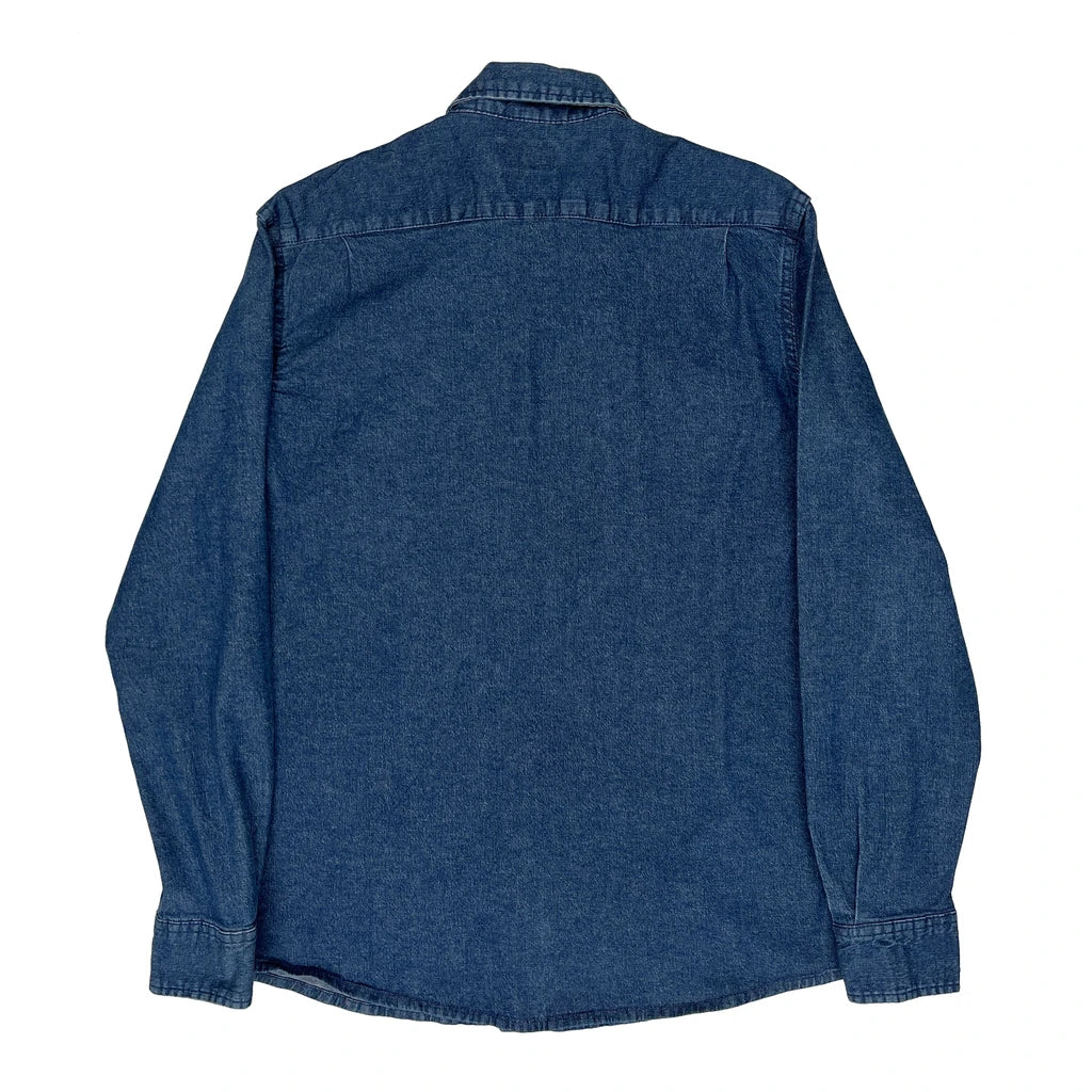 Wrangler Denim Shirt - Medium Blue Cotton - Image 2