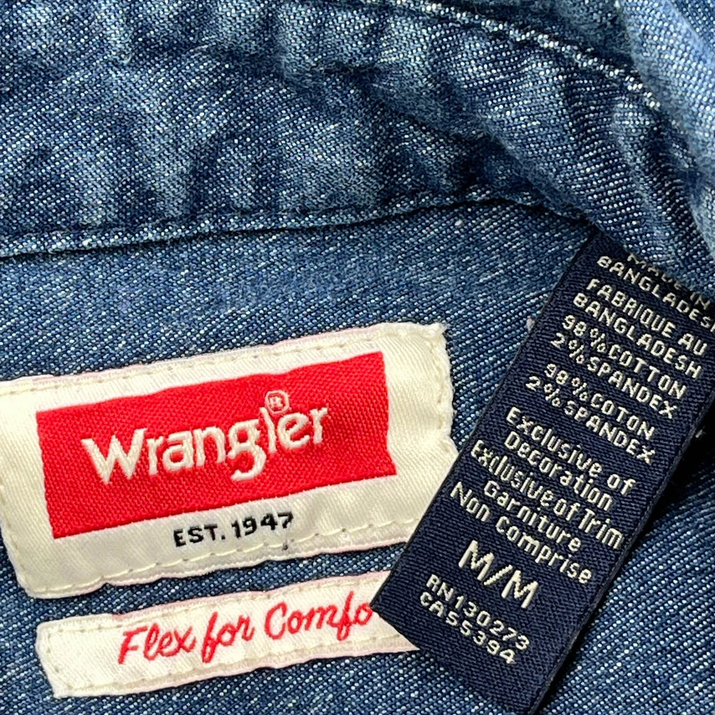 Wrangler Denim Shirt - Medium Blue Cotton - Image 3
