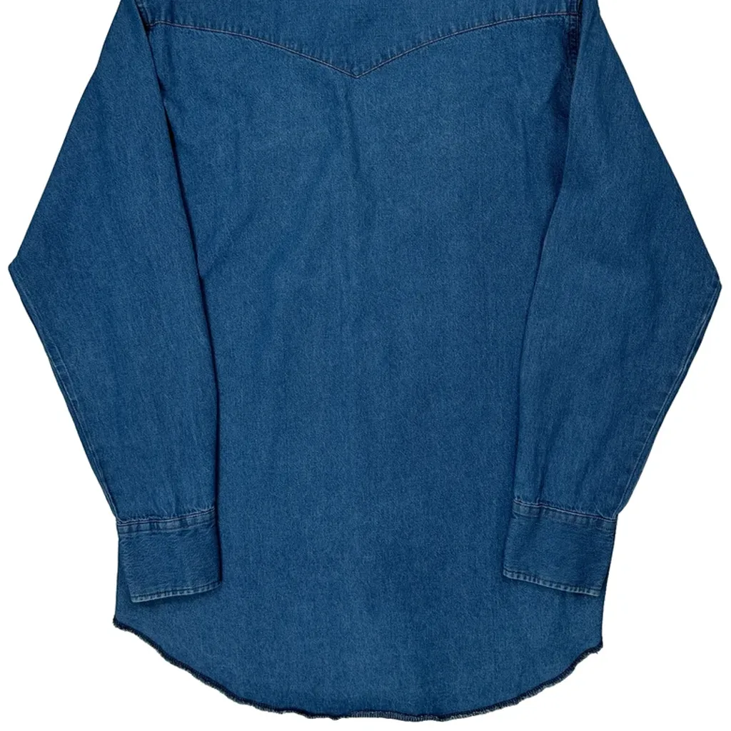 Wrangler Denim Shirt - Medium Blue Denim - Image 7