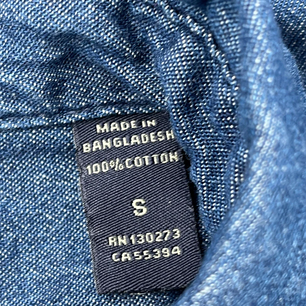 Wrangler Denim Shirt - Small Blue Cotton - Image 4
