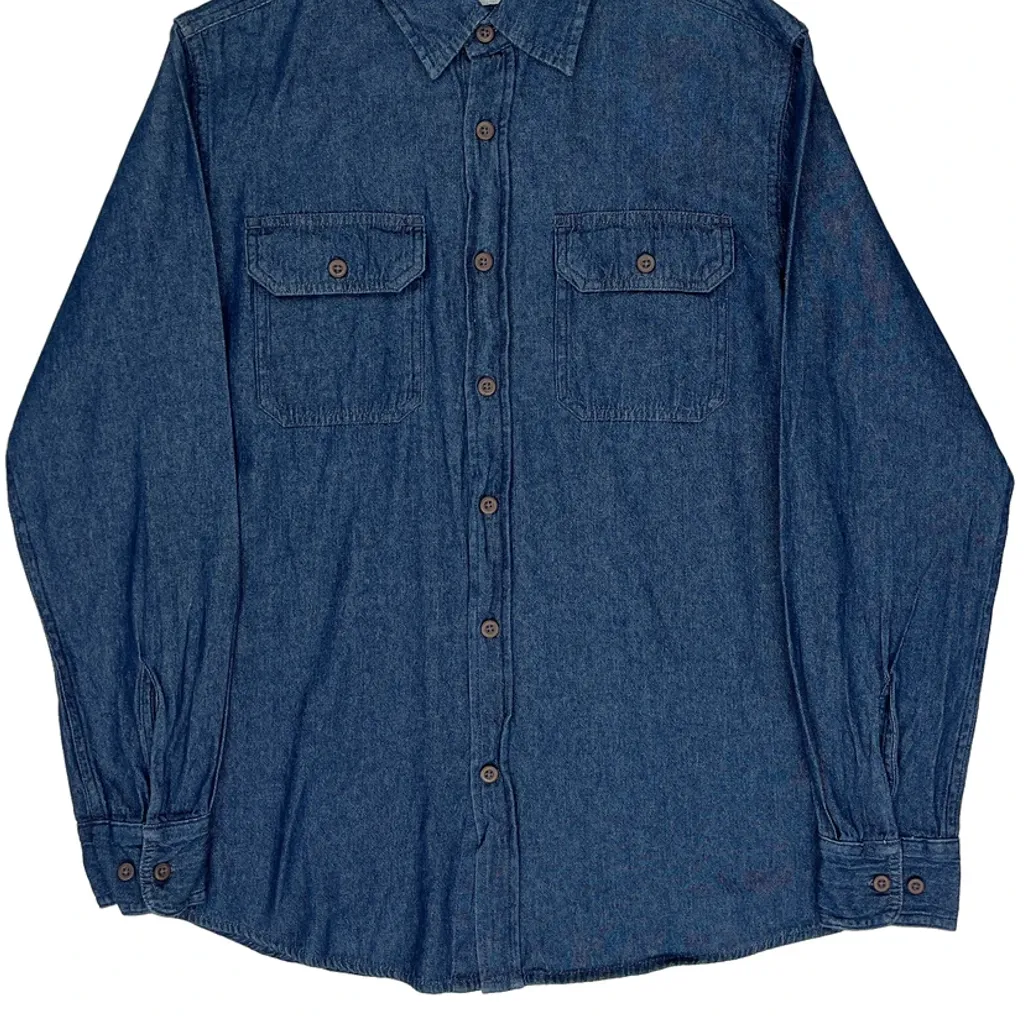 Wrangler Denim Shirt - Small Blue Cotton - Image 6