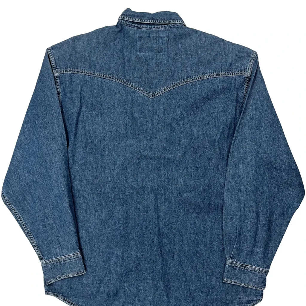 Wrangler Denim Shirt - XL Blue Denim - Image 6