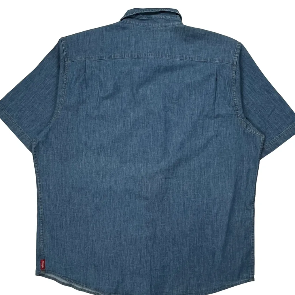 Wrangler Denim Shirt - XL Blue Cotton - Image 6