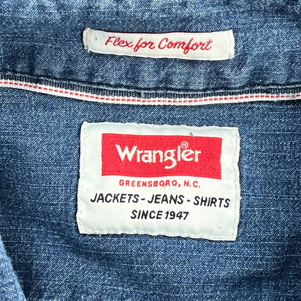 Wrangler Denim Shirt - XL Blue Denim - Image 3