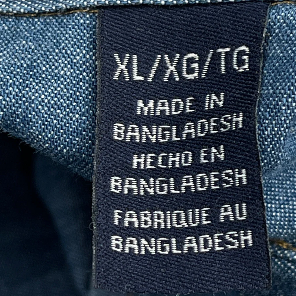 Wrangler Denim Shirt - XL Blue Denim - Image 4