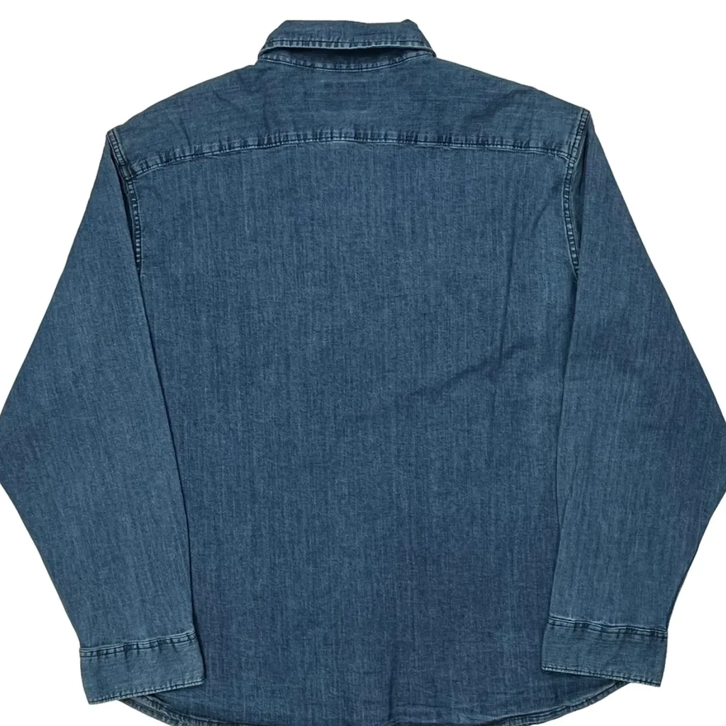 Wrangler Denim Shirt - XL Blue Denim - Image 7