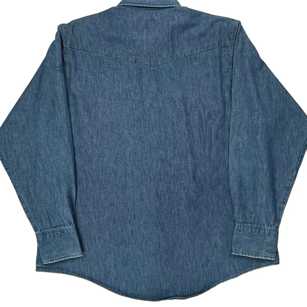 Wrangler Denim Shirt - XL Blue Cotton - Image 6