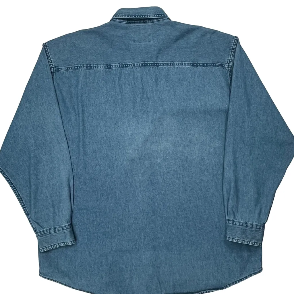 Wrangler Denim Shirt - XL Blue Cotton - Image 7