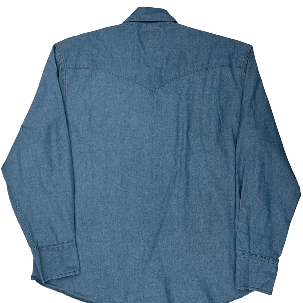 Wrangler Denim Shirt - XL Blue Cotton - Image 7