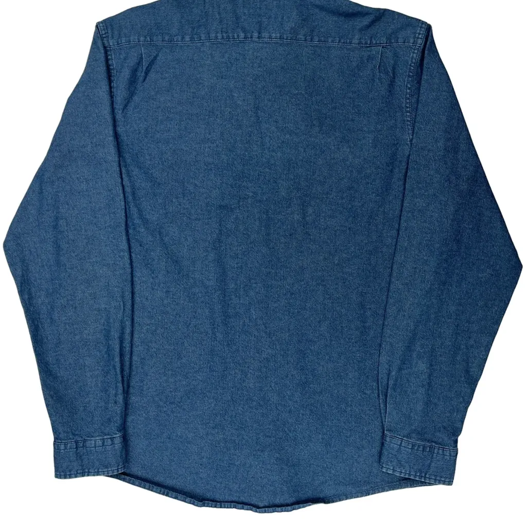 Wrangler Denim Shirt - XL Blue Cotton - Image 7