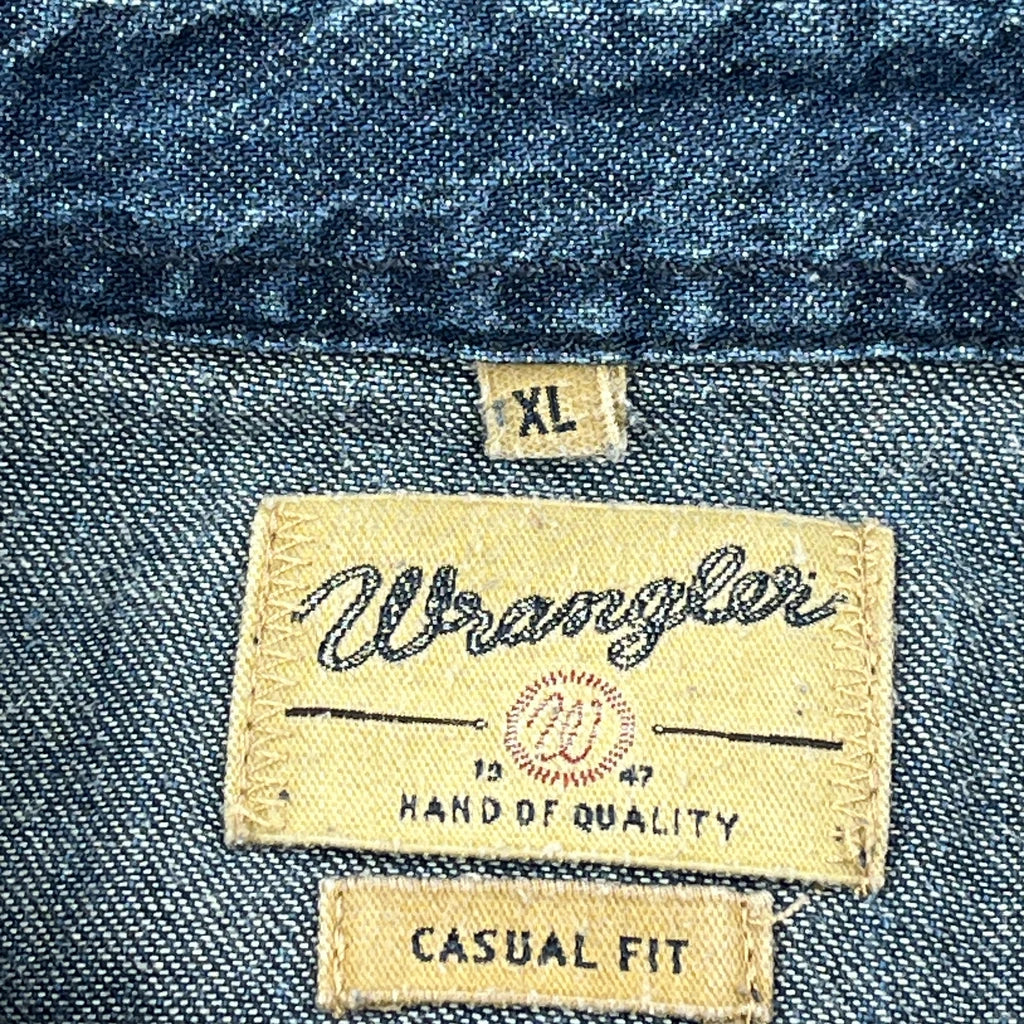 Wrangler Denim Shirt - XL Blue Denim - Image 3
