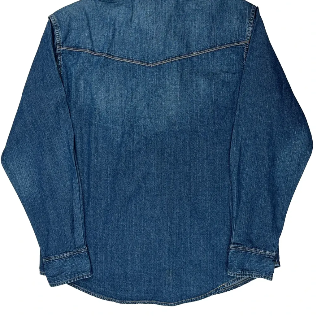 Wrangler Denim Shirt - XL Blue Denim - Image 6