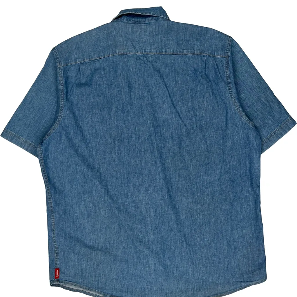 Wrangler Denim Shirt - XL Blue Denim - Image 8