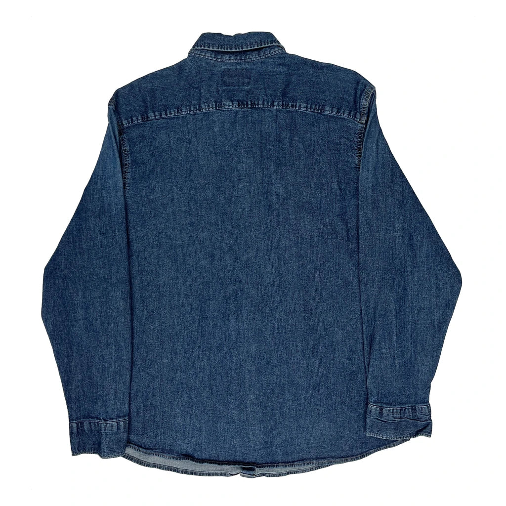 Wrangler Denim Shirt - XL Blue Cotton - Image 2