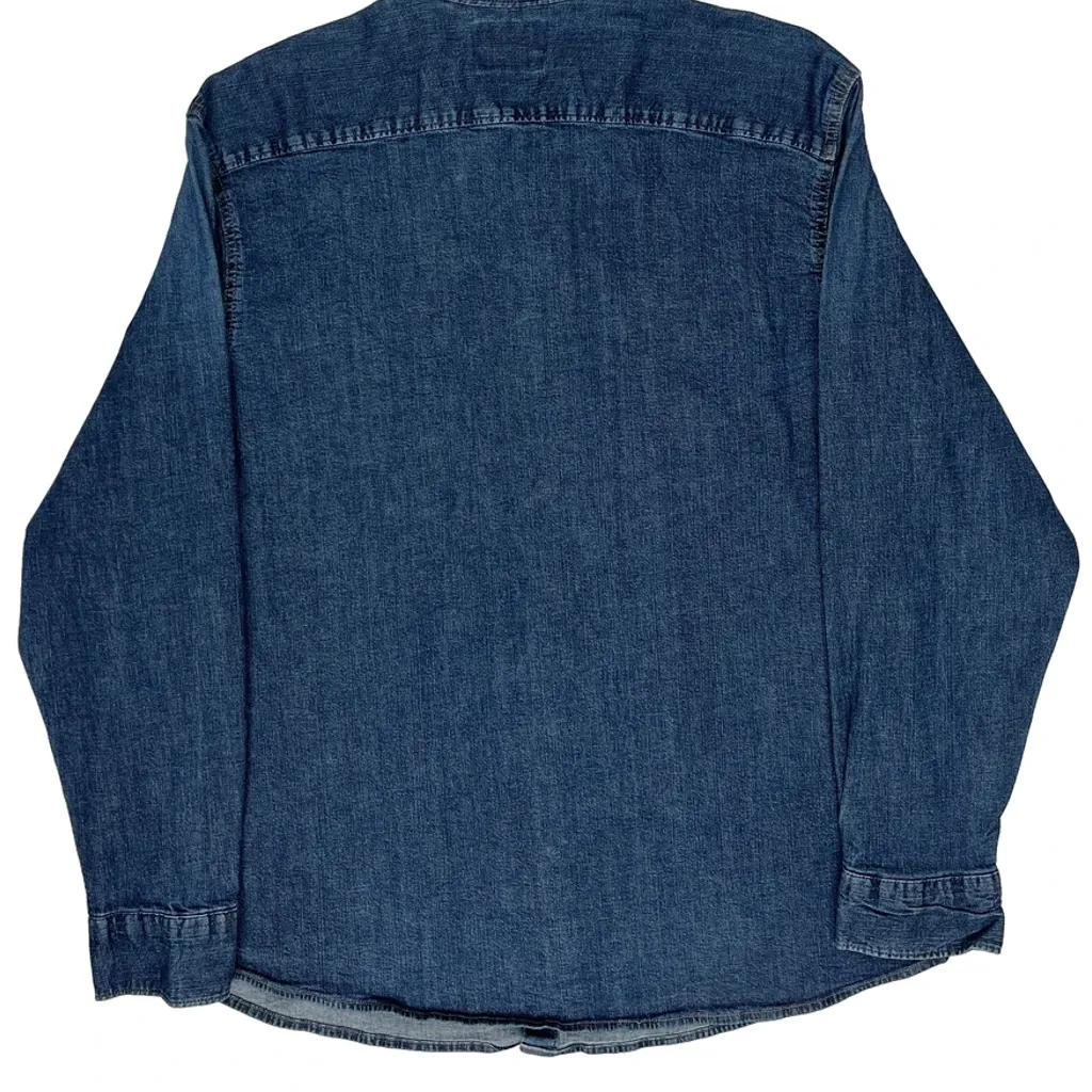 Wrangler Denim Shirt - XL Blue Cotton - Image 7
