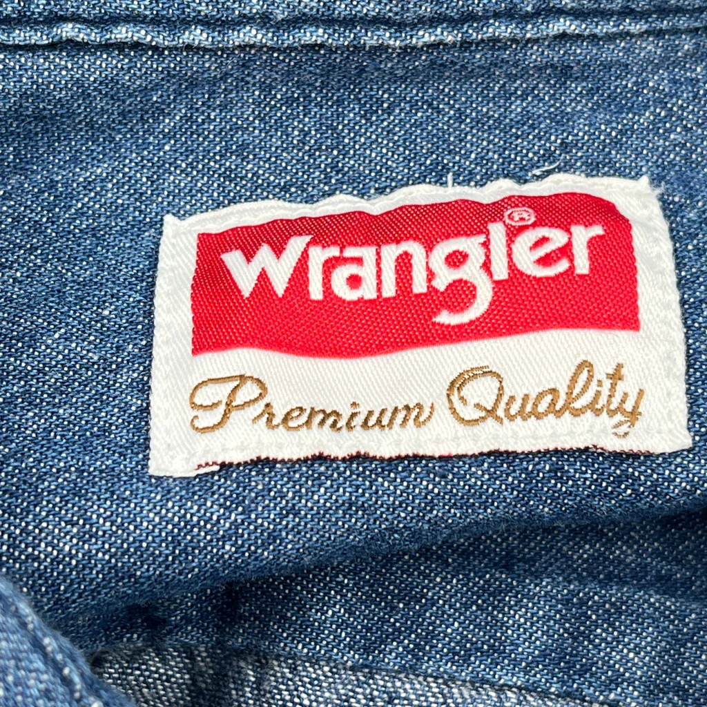 Wrangler Denim Shirt - XL Blue Cotton - Image 3