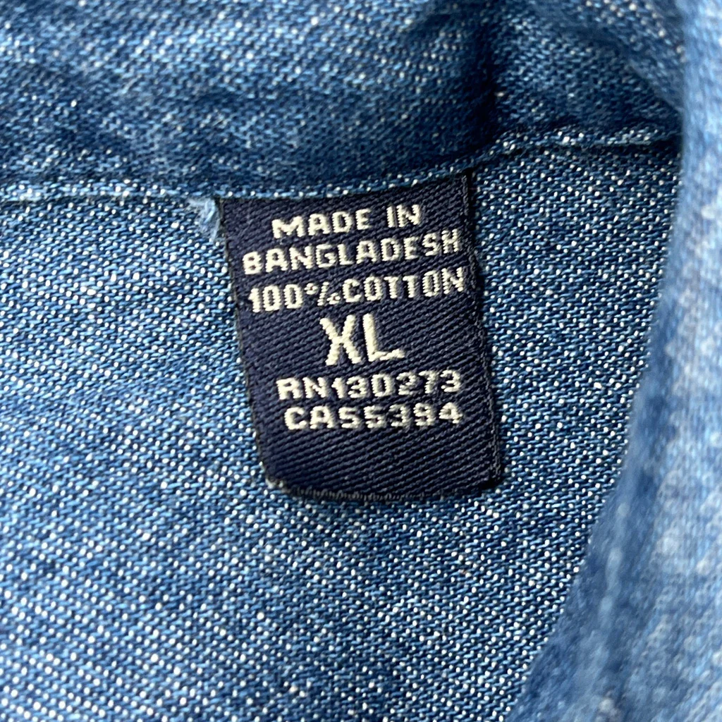 Wrangler Denim Shirt - XL Blue Cotton - Image 4