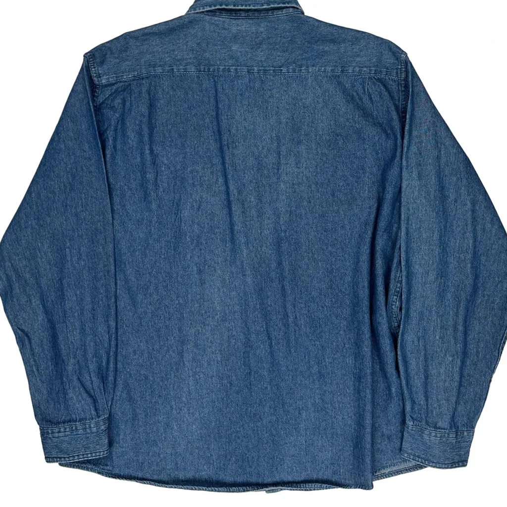 Wrangler Denim Shirt - XL Blue Cotton - Image 8