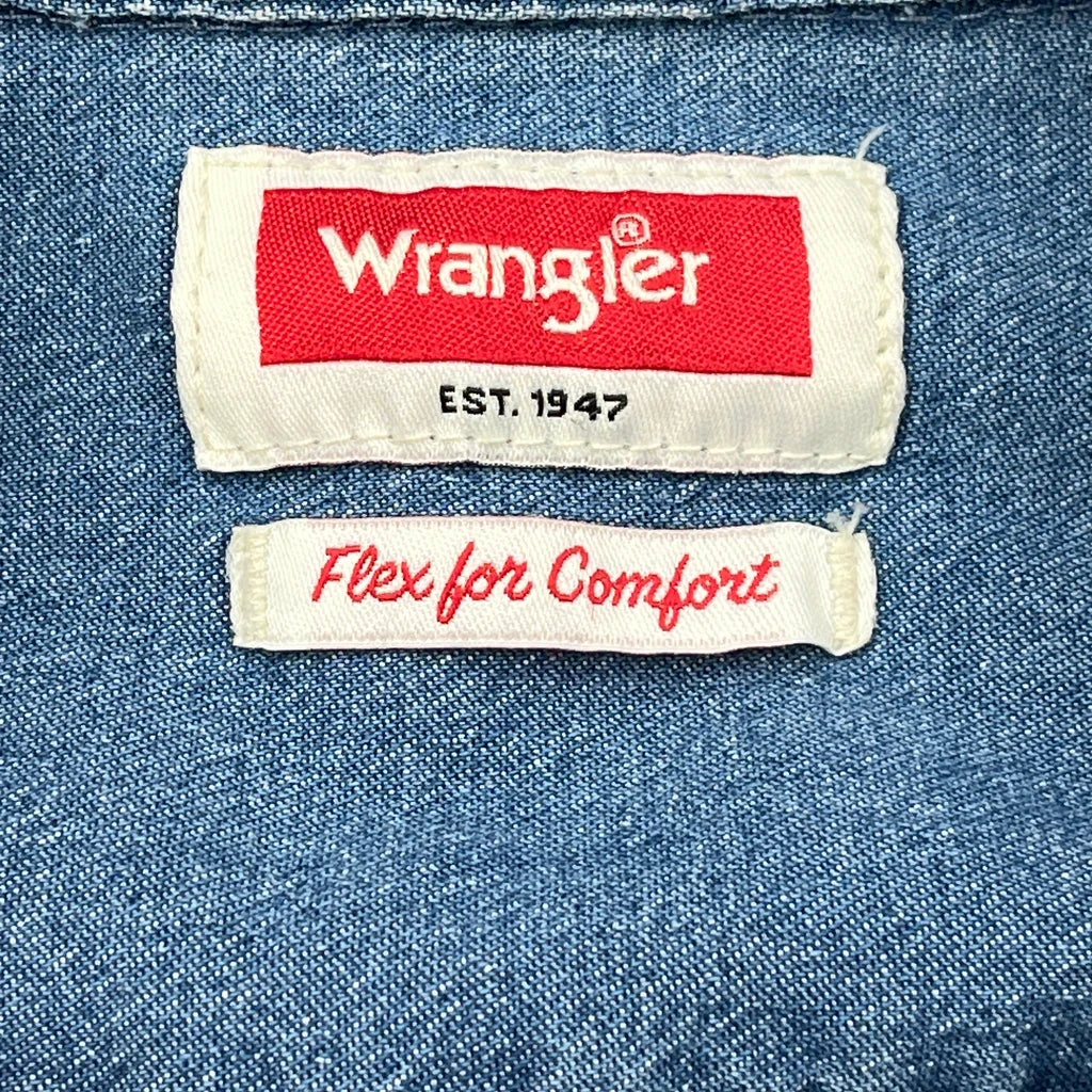Wrangler Denim Shirt - XL Blue Cotton - Image 3