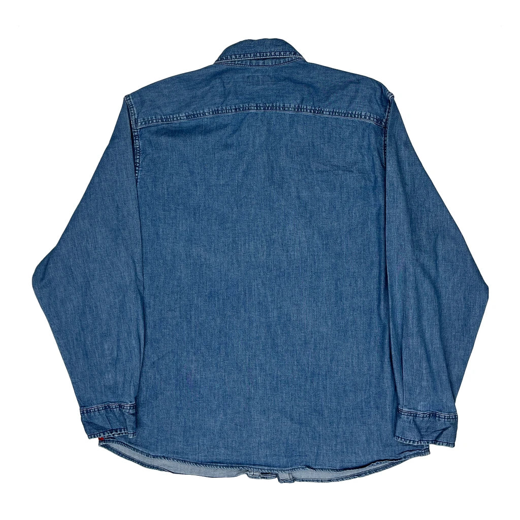 Wrangler Denim Shirt - XL Blue Denim - Image 2