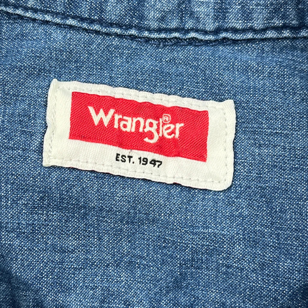 Wrangler Denim Shirt - XL Blue Denim - Image 3