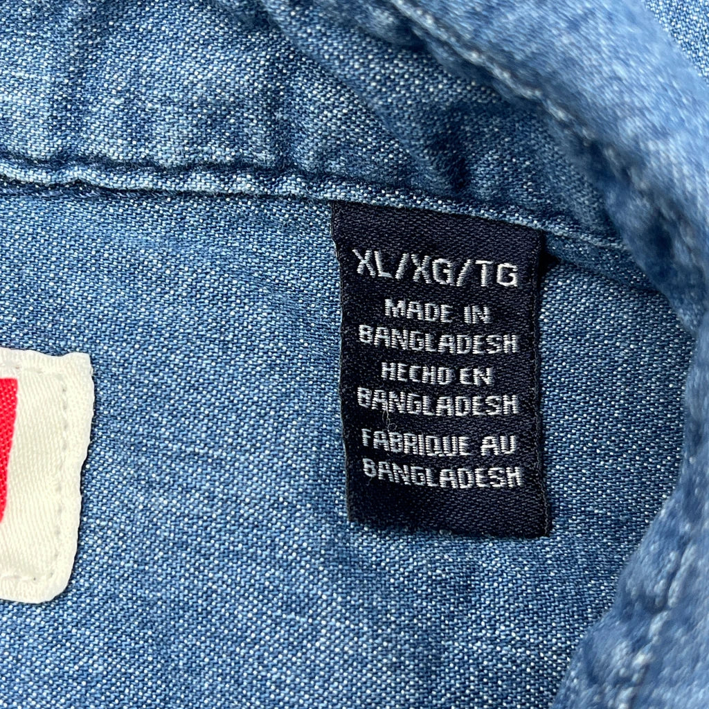 Wrangler Denim Shirt - XL Blue Denim - Image 4