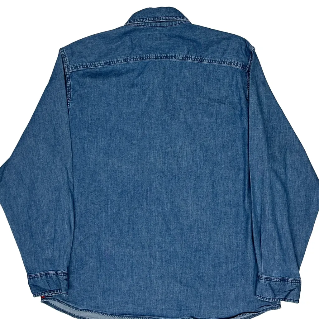 Wrangler Denim Shirt - XL Blue Denim - Image 7