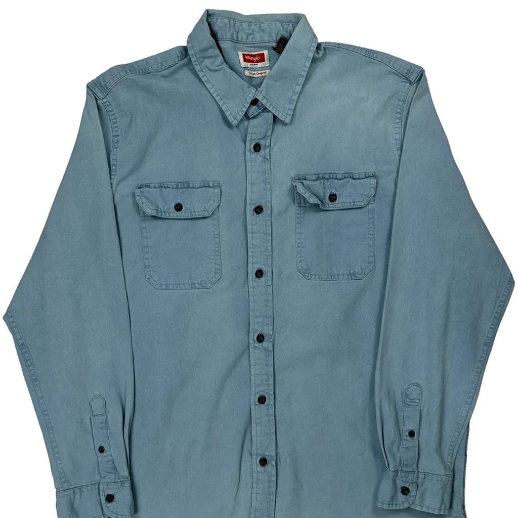 Wrangler Denim Shirt - XL Blue Cotton - Image 5