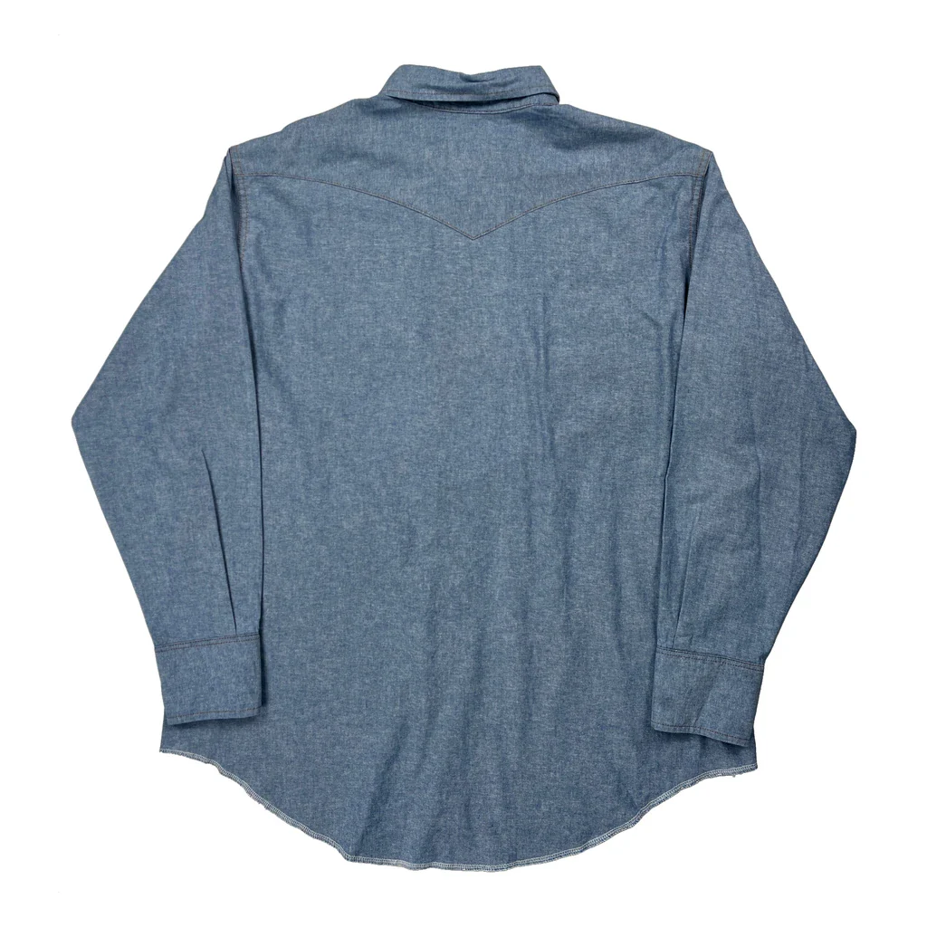 Wrangler Denim Shirt - 2XL Blue Cotton - Image 2