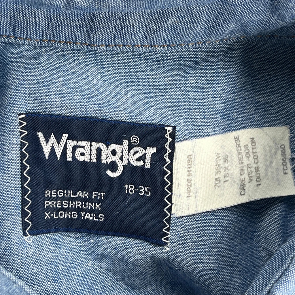 Wrangler Denim Shirt - 2XL Blue Cotton - Image 3