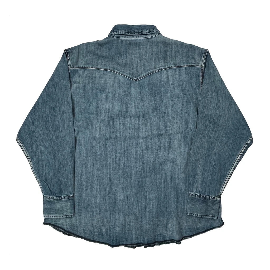 Wrangler Denim Shirt - 2XL Blue Denim - Image 2