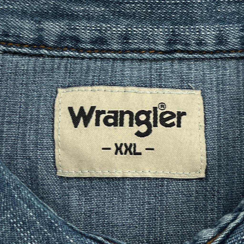 Wrangler Denim Shirt - 2XL Blue Denim - Image 3