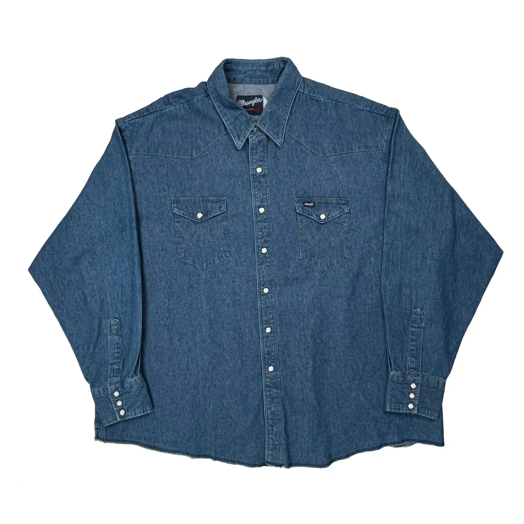 Wrangler Oversized Denim Shirt - 2XL Blue Denim