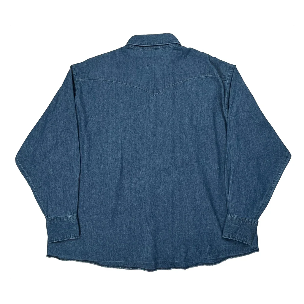 Wrangler Oversized Denim Shirt - 2XL Blue Denim - Image 2