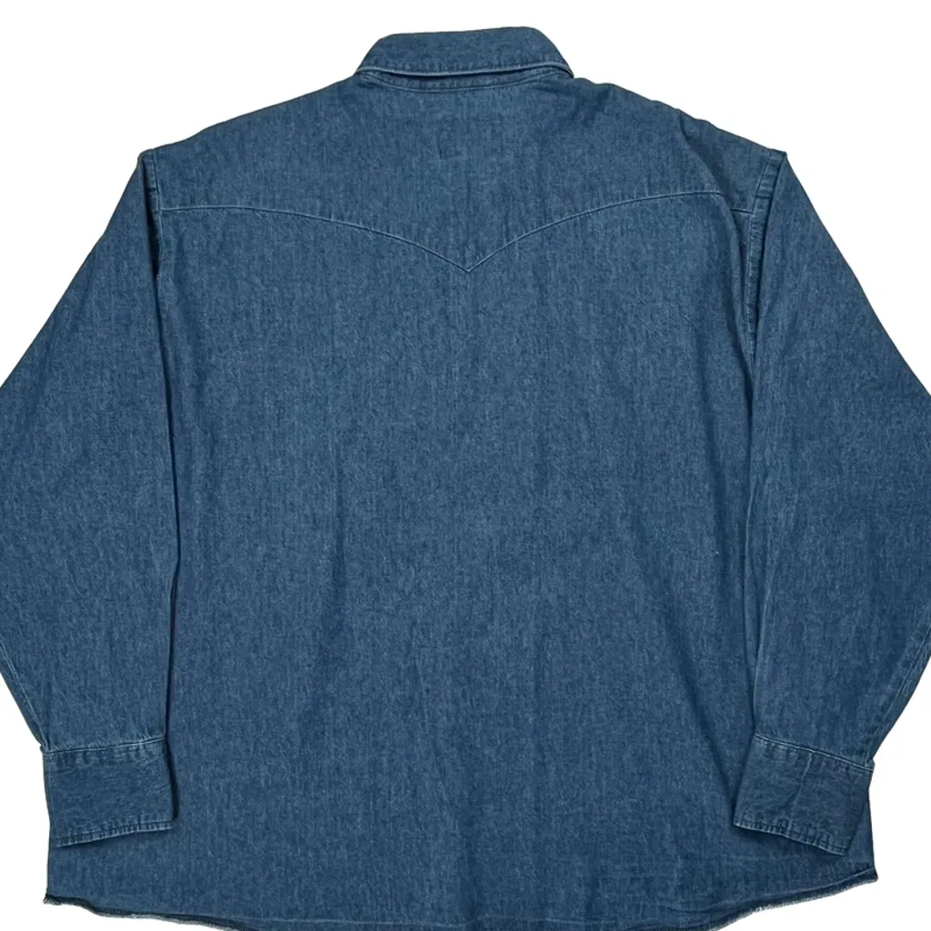 Wrangler Oversized Denim Shirt - 2XL Blue Denim - Image 8