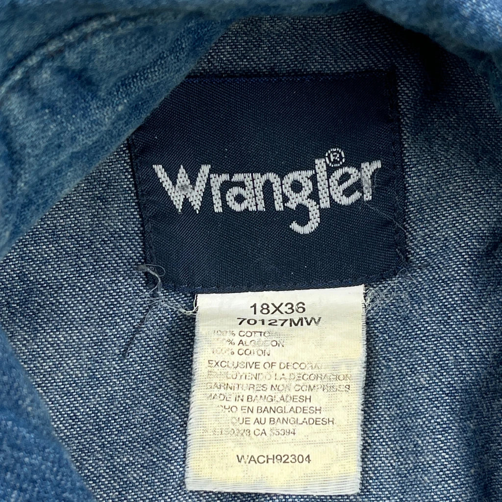 Wrangler Denim Shirt - 2XL Blue Cotton - Image 3