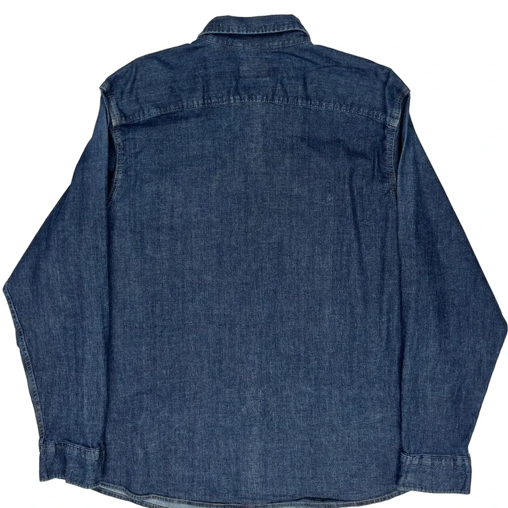 Wrangler Denim Shirt - 2XL Blue Denim - Image 7