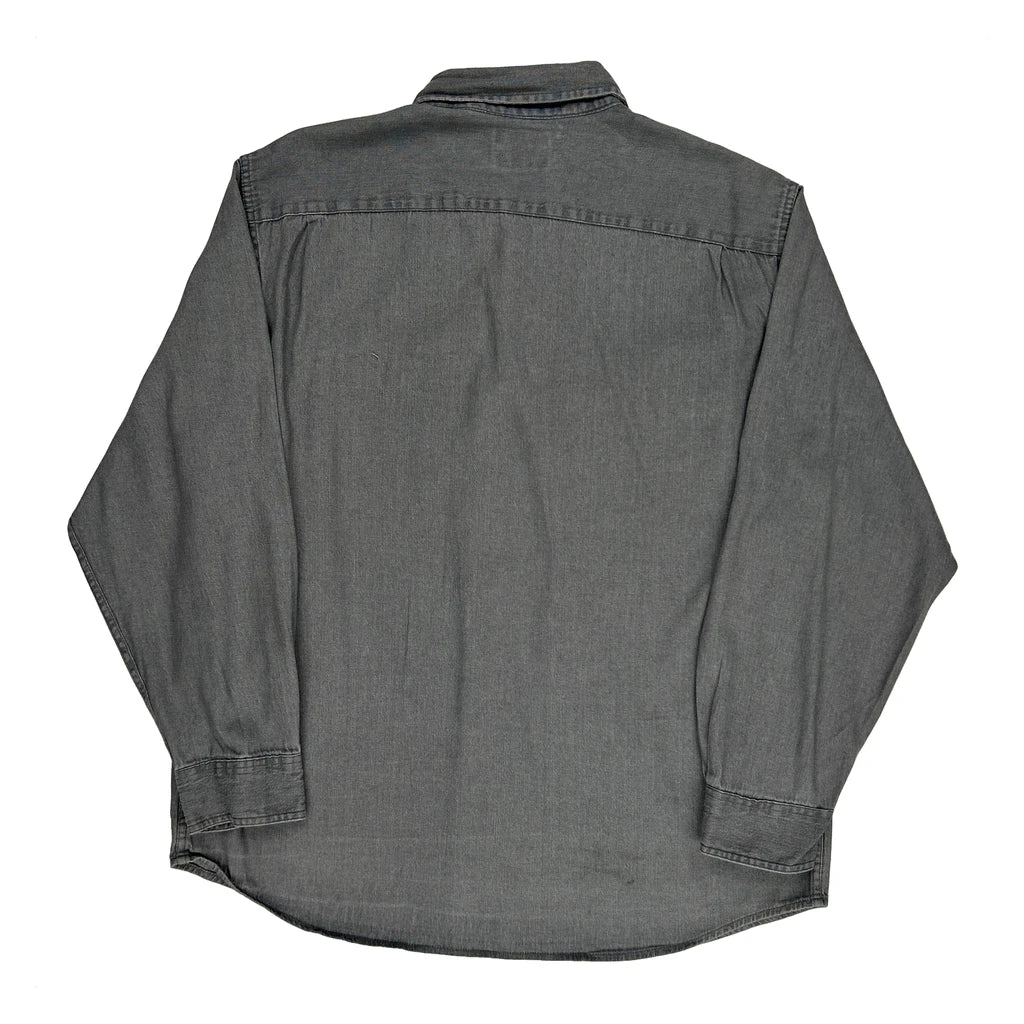 Wrangler Denim Shirt - XL Grey Cotton - Image 2