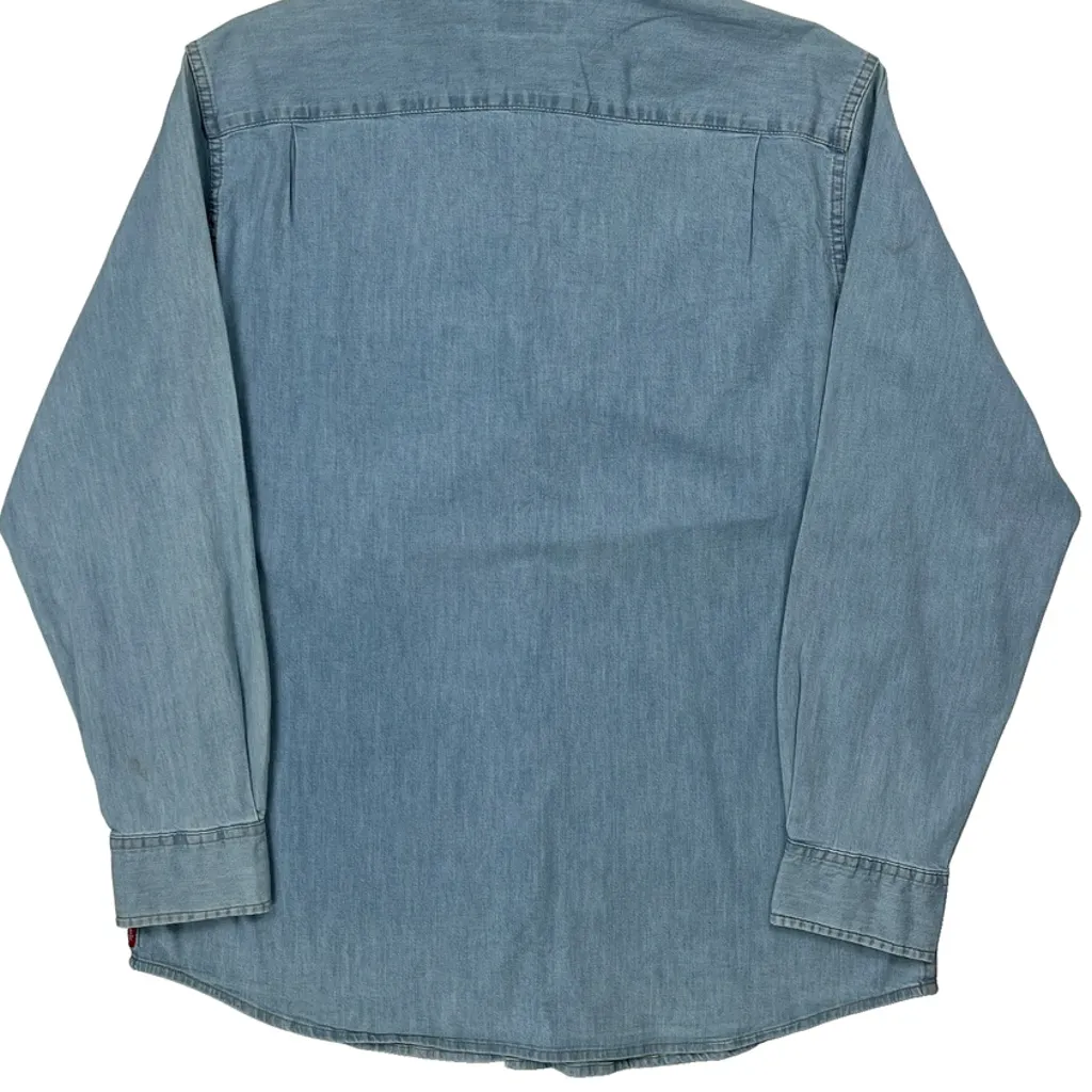 Wrangler Denim Shirt - Large Light Wash Denim - Image 6
