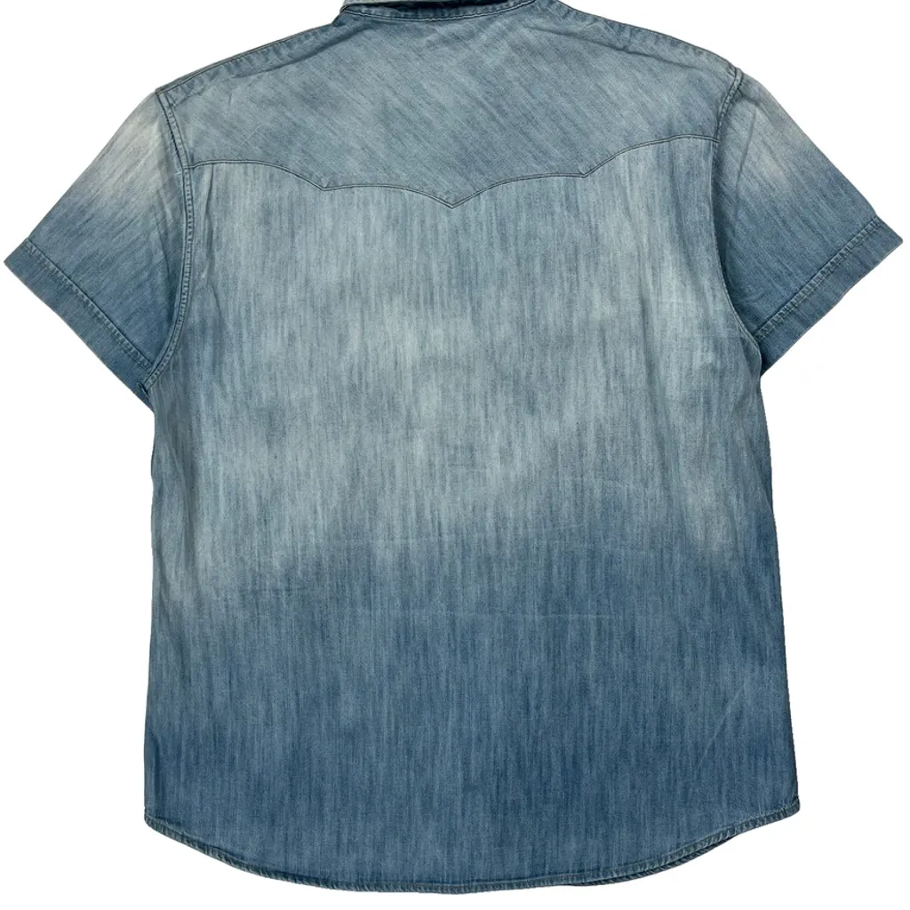 Wrangler Denim Shirt - XL Light Wash Denim - Image 7