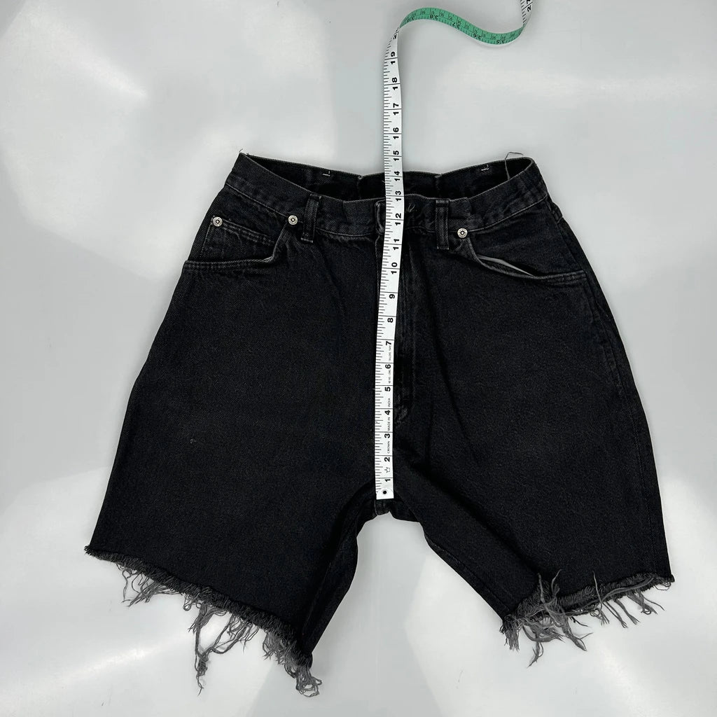 Wrangler Denim Shorts - 27W 9L Black Denim - Image 4