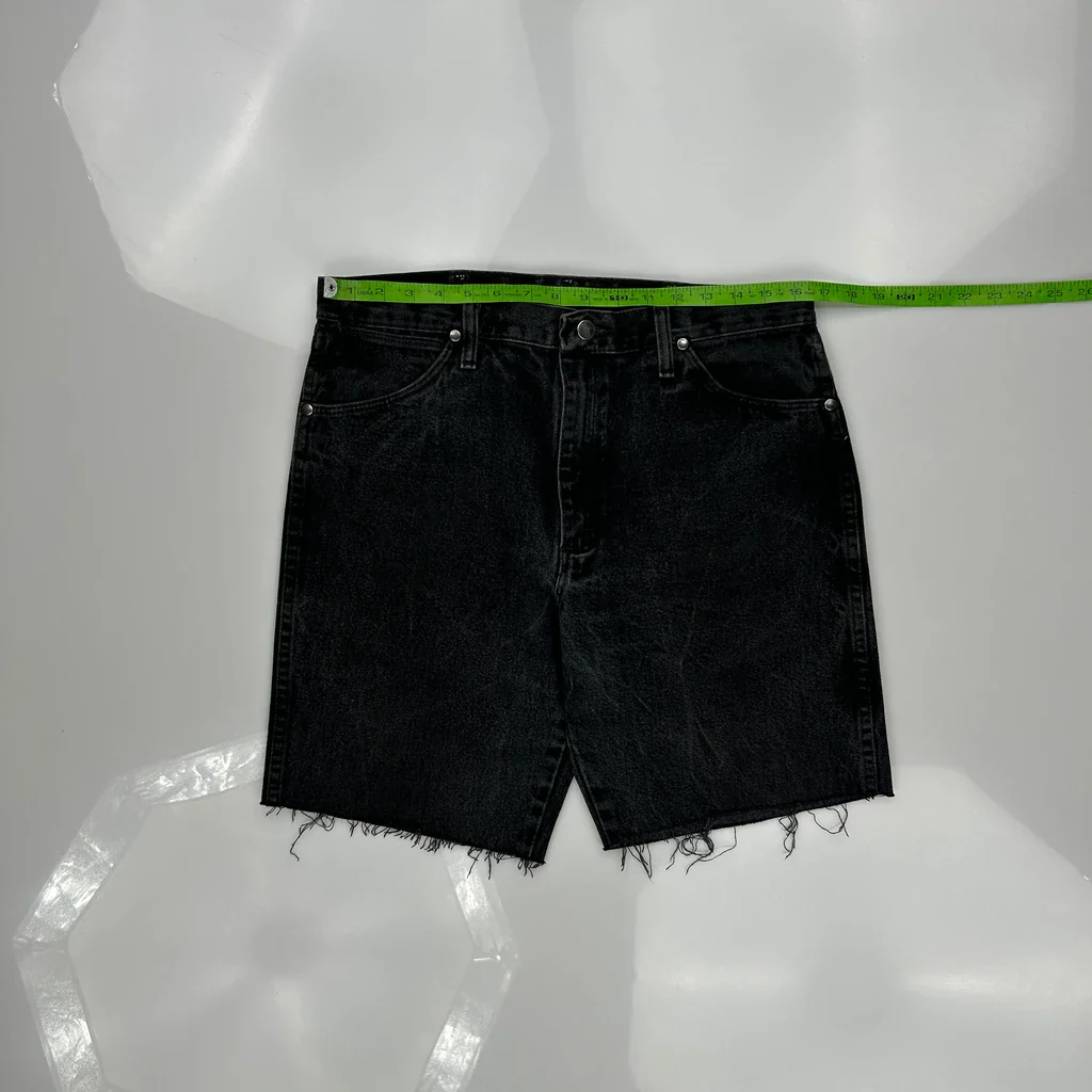 Wrangler Denim Shorts - 33W 10L Black Cotton - Image 3