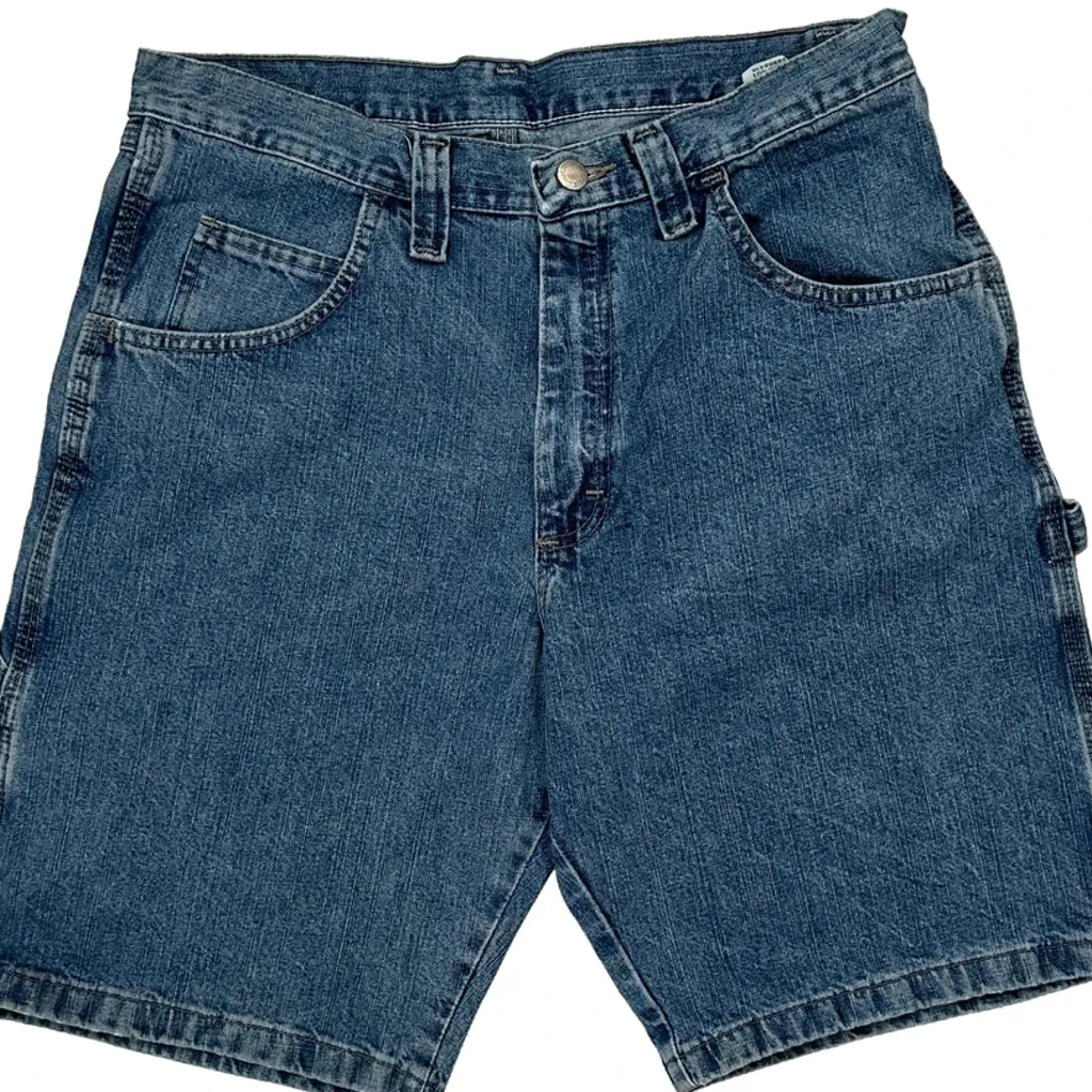 Wrangler Denim Shorts - 30W 10L Blue Denim - Image 9